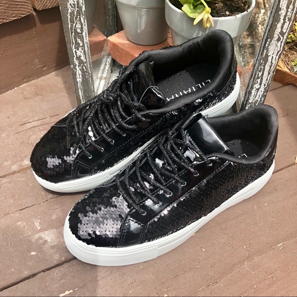FINAL SALE! Last Sizes!!! Black Sequin Sneakers - Picture 6 of 8
